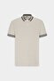 Men's Beige Slim Fit Slim Fit 100% Cotton Non-Curling Polo Collar T-Shirt - 9