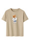 Dare You Hooded Teddy Bear Printed Oversized Regular Fit Unisex T-Shirt - 2