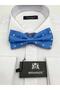 Light Blue White Polka Dot Bow Tie - 2