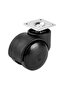 Black 50' Plastic Cabinet Coffee Table Table Furniture Caster with Turntable 4 Pcs - 3