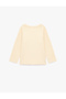 Buttoned Long Sleeve Crew Neck Cotton Sweatshirt - 4