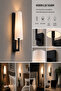 Linia Series Wall Sconce - Black - 4
