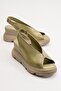 Elpidio Women's Leather Sandals Water Green