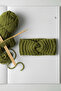 Khaki Green Ruched Detail Handmade Knitted Bandana – Stylish and Comfortable to Use - 4