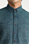Long Sleeve Slim Fit Slim Fit Denim Look Sports Cotton Shirt - 5