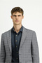 6 Drop Regular Fit Standard Cut Checkered Linen Blend Jacket - 4