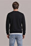 Bisiklet Yaka Regular Fit Nakışlı Basic İnce Sweatshirt - 4