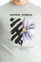 Printed Slim Fit Crew Neck Cotton T-Shirt - 5