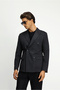 4 Drop Relaxed Fit Comfortable Cut Striped Knitted Double-Breasted Jacket - 5