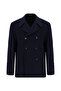 Patterned Wool Cashmere Double Breasted Coat
