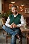 Men's Nefti Anti-Pilling Fabric Standard Fit Regular Cut V-Neck Knitwear Sweater - 4