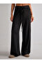 Wide-Leg Sweatpants with Four Lace Details on the Front, High Waist, Comfortable Fit - 2