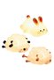 Rabbit Cute Animal Silicone LED Night Light Rabbit Puppy Shape Rechargeable Touch Control Soft Warm - 6
