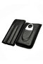 LEATHER CIGAR CASE WITH CIGAR CUTTER LEATHER CASE FOR 3 CIGARS PORTABLE TRAVE CASE HUMIDOR – BLACK - 2