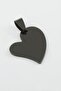 Gldisptm Heart Name Engravable Steel Pendant (105131) 2.8 Cm-Black - 2