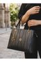 Mother / Women's / Geometric Stitched / Shoulder Bag / 2 Compartments / Back Pocket / Long Strap / Handbag - 8