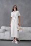 Polo Collar Short Sleeve Slit Relaxed Jersey Dress - 2