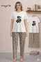 Women's Crew Neck Summer Pajama Set