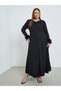 Plus Size Knit Maxi Dress with Faux Fur Detail