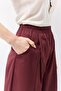 Pleated Pocket Trousers Burgundy - 4