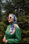 وشاح ناعم باللون الأرجواني بنمط الزهور - 4