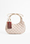 Bow Strap Detailed Luna Women's Crossbody Bag Cream