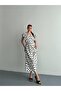 Elegant Wrinkled Polka Dot Maxi Dress – Stylish & Comfortable