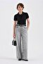 Women's Palazzo Jeans with Complete Button Detailing on the Front - 3