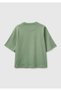 Women's Khaki 100% Cotton Boxy Fit T-Shirt - 2