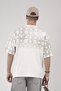Oversize Logo Printed Crew Neck Basic T-Shirt - 6