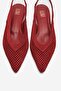 Lieve Red Suede Genuine Leather Women's Low Heel Shoes - 2