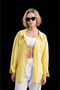Yellow Modal Oversize Drop Shoulder Relaxed Fit Shirt - 3