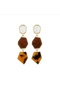 Autumn Pebble Stone Steel Earrings - 3