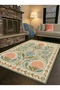 Sdt Pastel Flower Garden Motif Green Background Woven Base Decorative Carpet Sdt1056 - 2