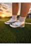 Smart Bağcık Automatic Boys' Astroturf Field Shoes with Flat Socks in White Gold Color - 3
