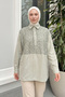 Lace Detailed Front Tunic 61640 - Mint Green
