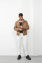 Button Detailed Suede Jacket - 8