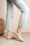 Beige Leather Women's Ballerinas Orthopedic Comfortable Enjoy - 3