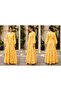 Yellow & White Abstract Print Tiered Casual Dress
