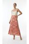 Women's High Waist Satin Geometric Long Skirt - 3