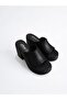 Pera; Black, 9 cm Platform Heeled Women's Slippers - 3