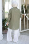 Khaki Striped Casual Shirt - 5