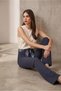 Stylish Women's High-Waisted Spanish Flare Pants with Scarf - 6