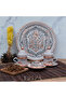 Special Presentation Set with 6 Cups, Tray, and Turkish Delight Bowls, Handcrafted Copper Coffee Set