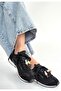 Women's Sneaker Sports Shoes Black Skin Comfortable Daily Riaf - 3