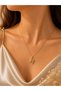 Elegant H Letter Necklace Gold Color Stone Detailed Minimal Stylish Daily & Special Occasion Jewelry - 2