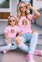 Mother-Daughter Matching Oversize T-Shirt 100% Cotton Printed Comfortable Fit Twin T-Shirt (Single Price)