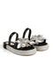 Women's Leather Floral Detailed Side Rope Wrapped Ready-To-Wear Sandals - 4