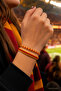 Macrame 2-Pack Yellow Red Fan Bracelet - 2