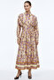Long Sleeve Waist-Fitted Regular Midi Shirt Dress - 2